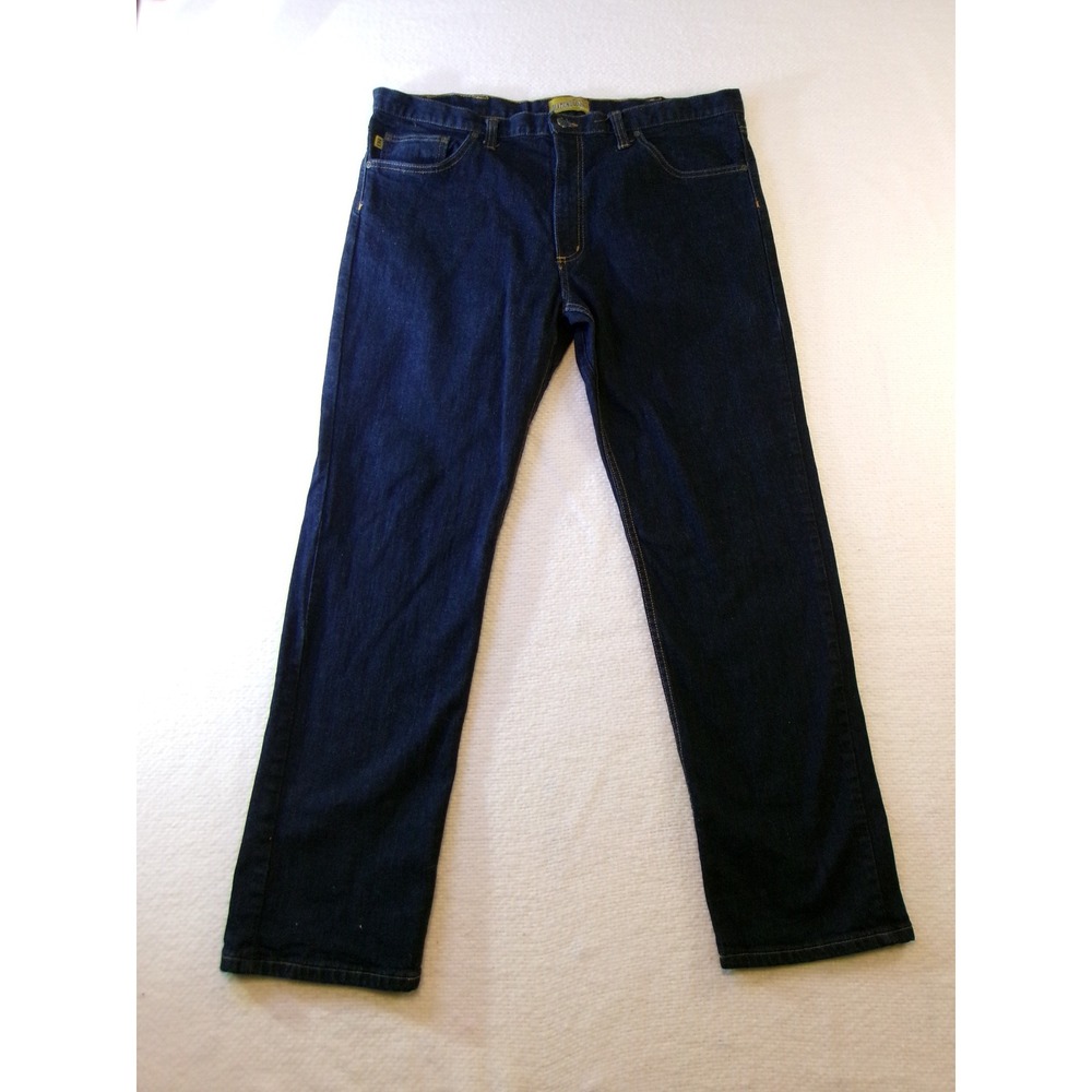 Diamond‎ Gusset Mens Dark Wash Stretch Denim Jeans Made in USA Blue 40x32